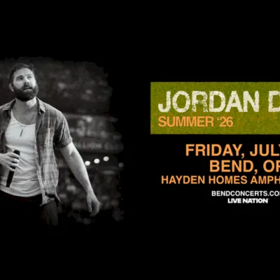A concert poster for Jordan Davis Summer &rsquo;26: Friday, July 24 in Bend, OR at Hayden Homes Amphitheater.